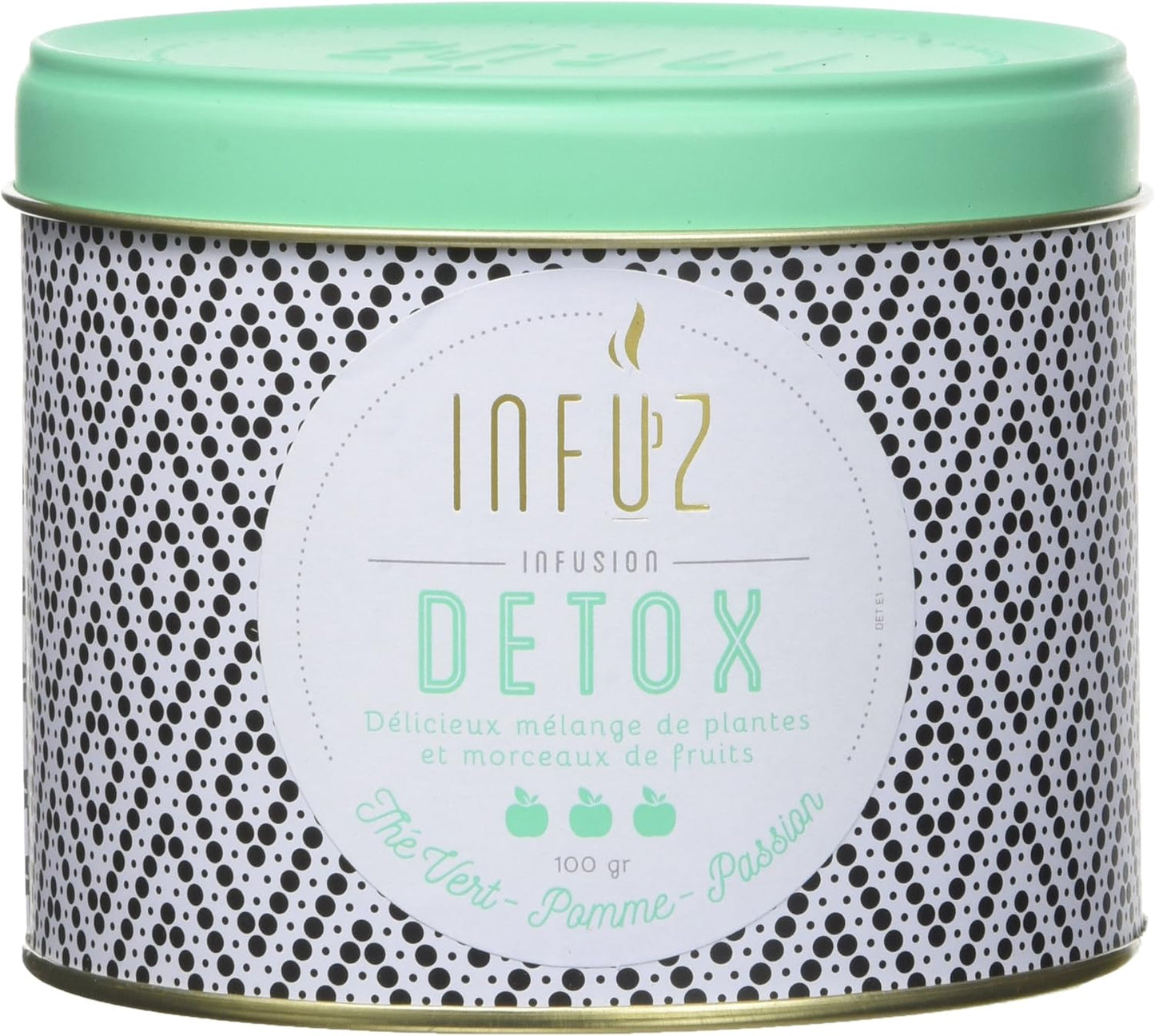 Infuz Détox Infusion en Vrac au Thé Vert, à la Pomme et au Fruit de la Passion, 100g
